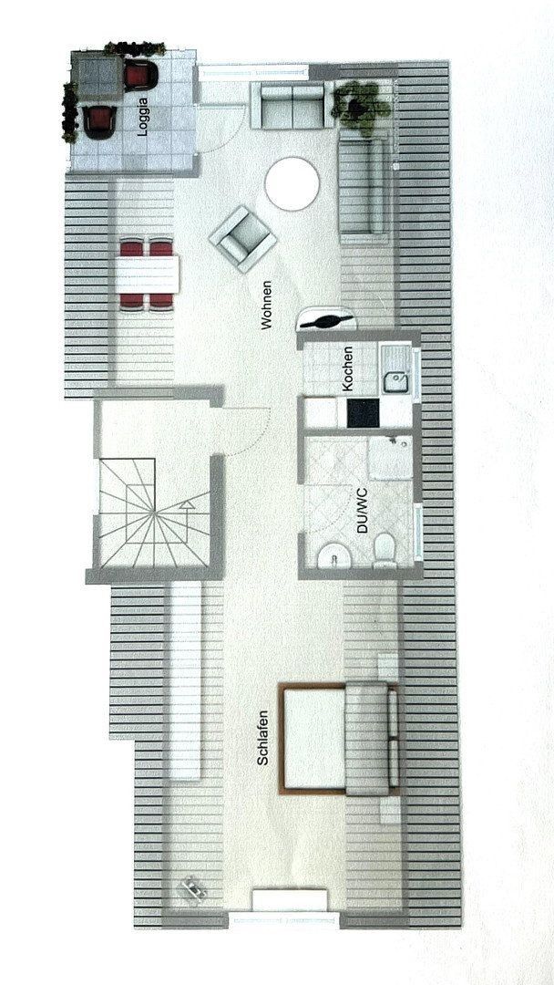 2+1, , Bádensko-Württembersko, 52 m² - 2