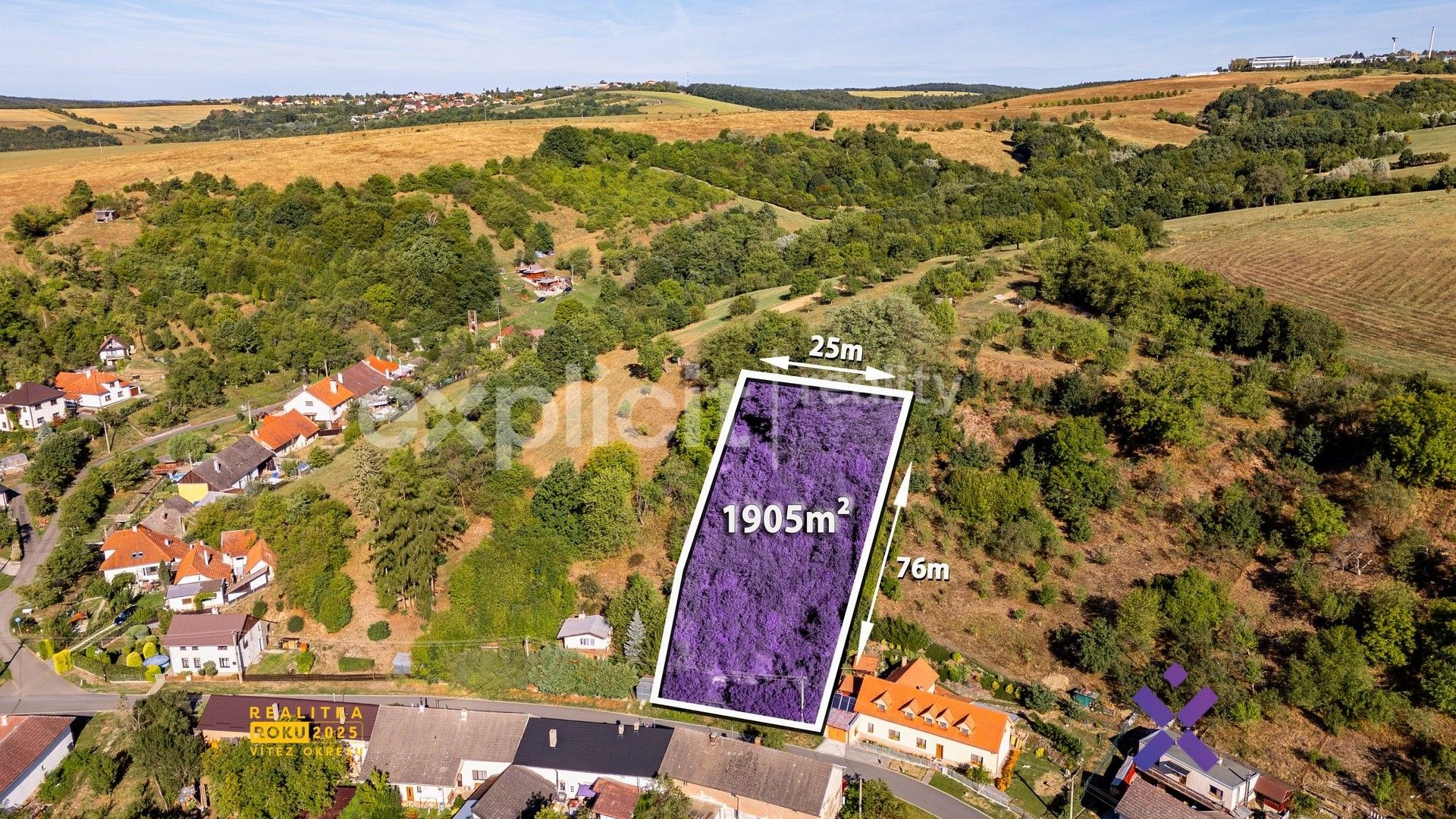 Pozemky pro bydlení, Bohuslavice u Zlína, 1 905 m² - 2