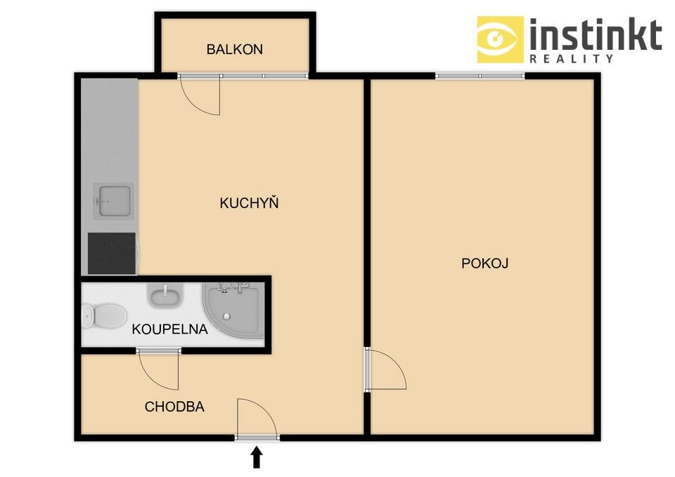 Prodej byt 1+1 - Heyrovského, Sokolov, 37 m²