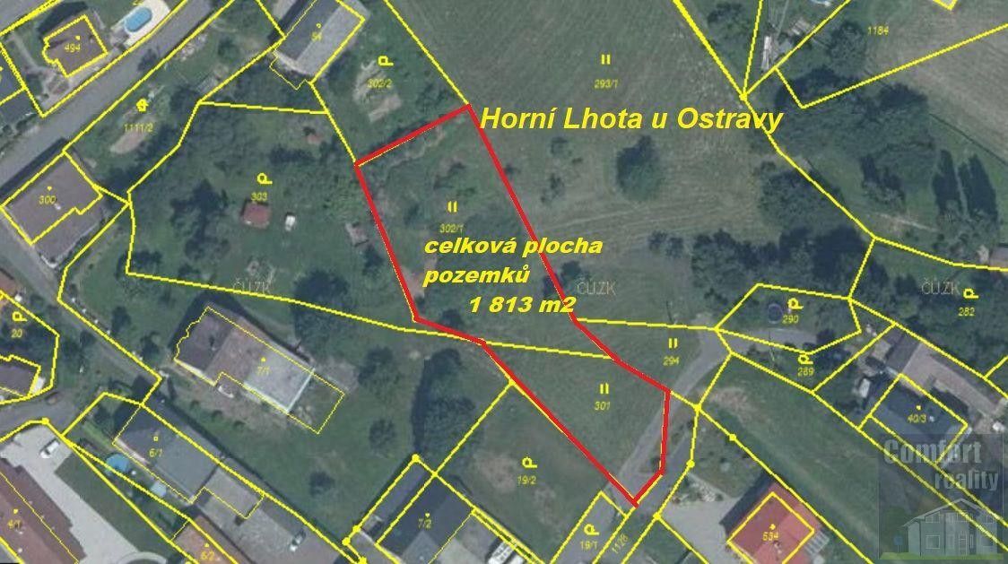 Prodej pozemek pro bydlení - Zahradní, Horní Lhota, 1 813 m²