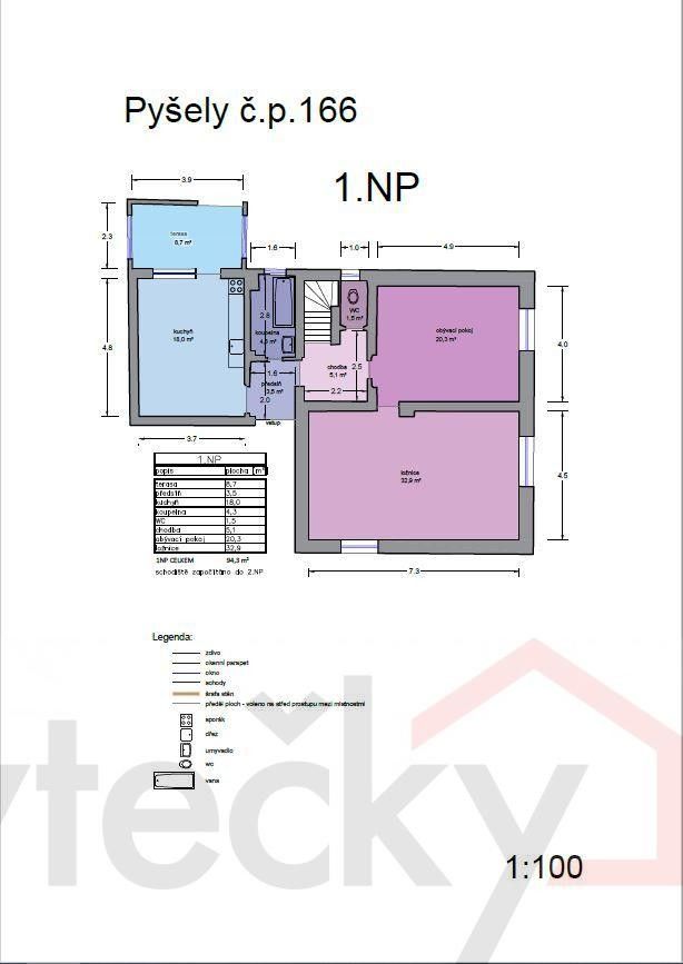 Rodinné domy, Průběžná , Pyšely, 129 m² - 2