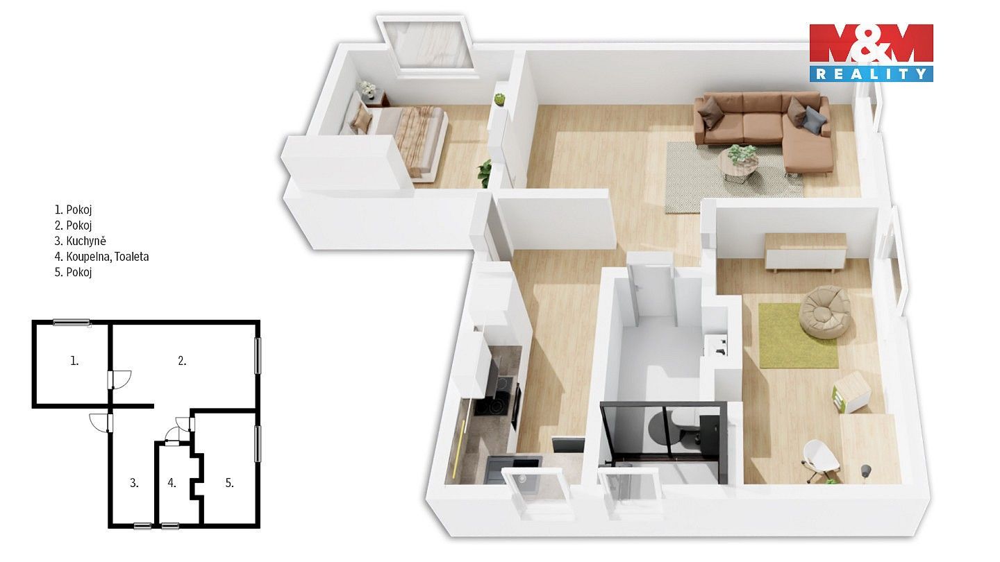 3+1, Benešov, Středočeský kraj, 64 m² - 2