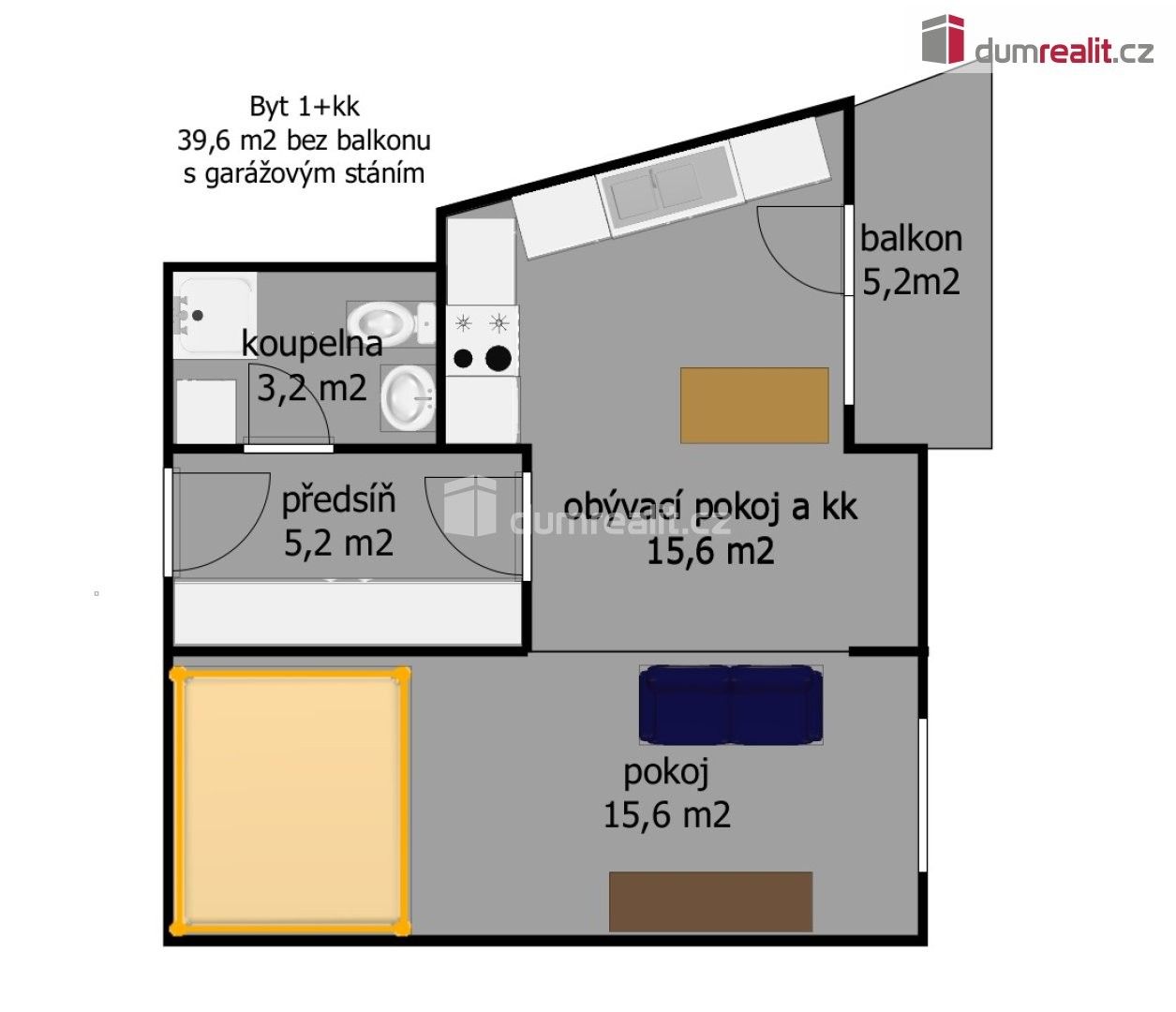 Prodej byt 1+kk - Ginzova, Praha, 39 m² - 5