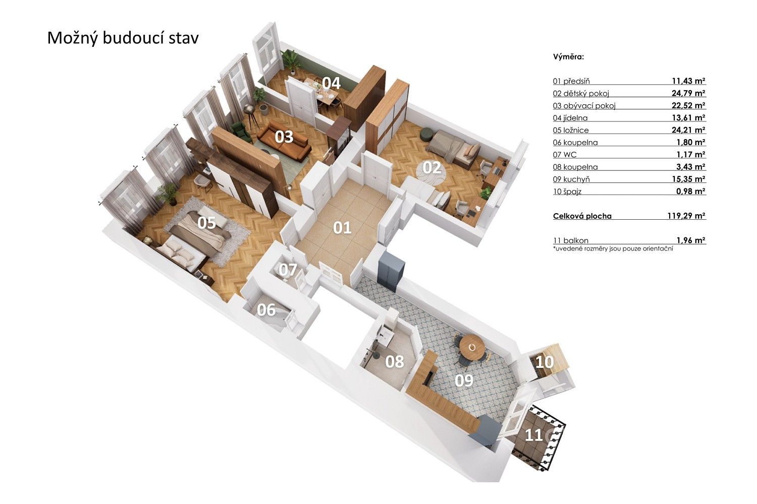 Prodej byt 4+1 - Palackého, Praha 1 - Nové Město, 120 m² - 5