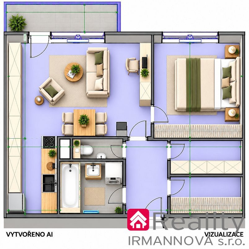2+kk, Znojemská, Pohořelice, okres Brno-venkov, 60 m² - 2