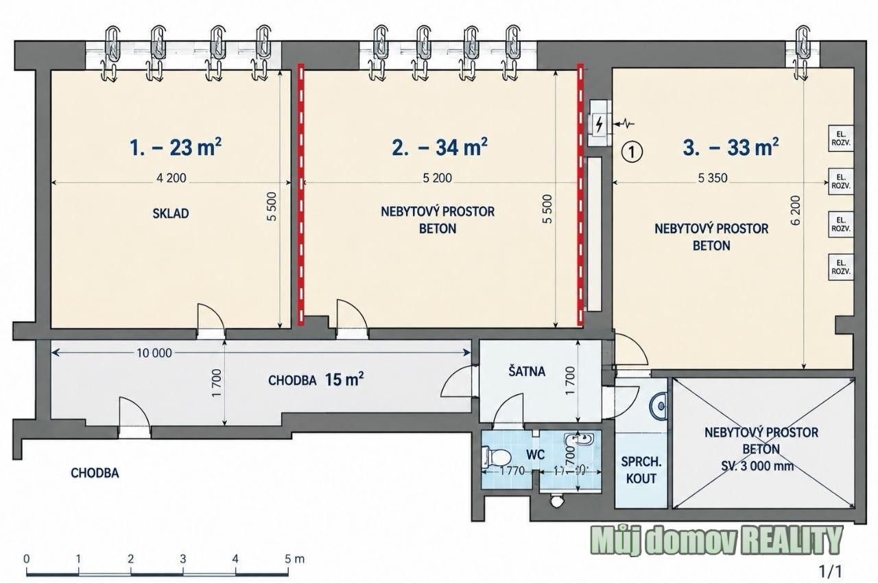 Obchodní prostory, Čihákova, Praha, 90 m² - 1