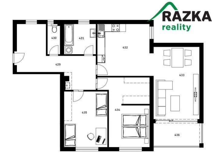 Byt 3+1 · 101 m² · Plánická, Klatovy - 3