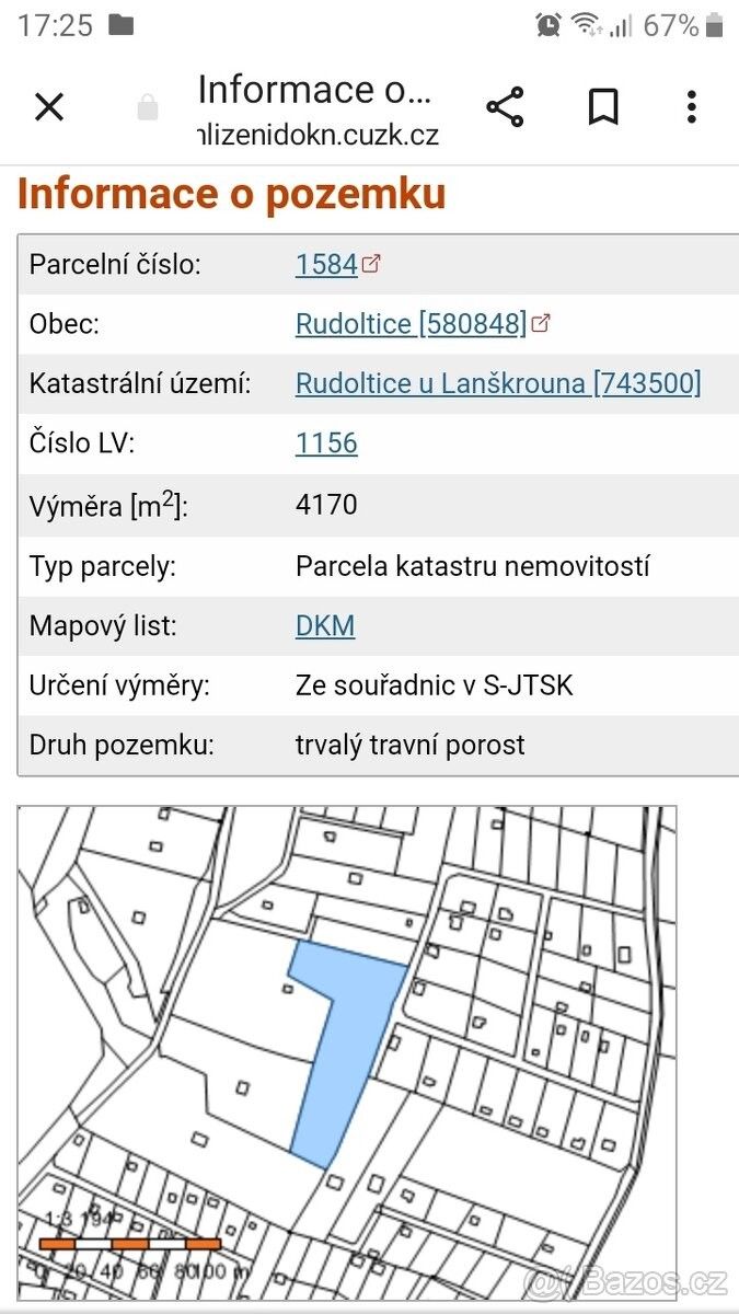 Prodej pozemek - Lanškroun, 563 01