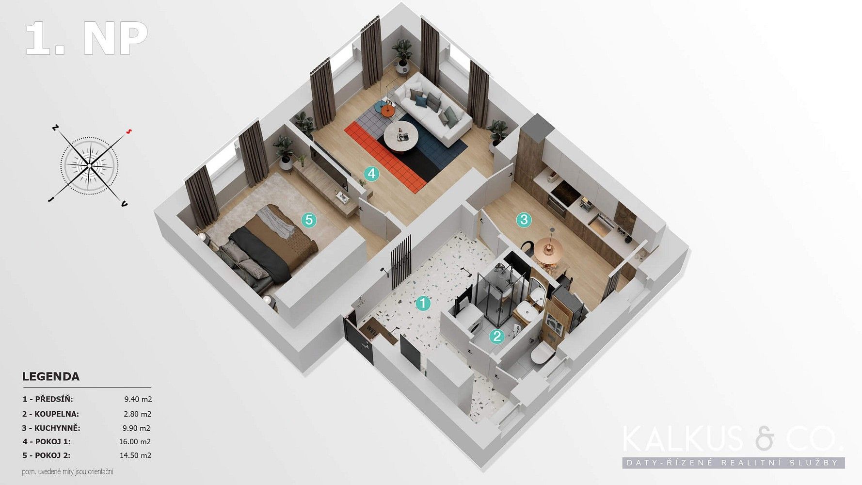 Prodej byt 2+1 - Trutnov - Střední Předměstí, Královéhradecký kraj, 56 m² - 2