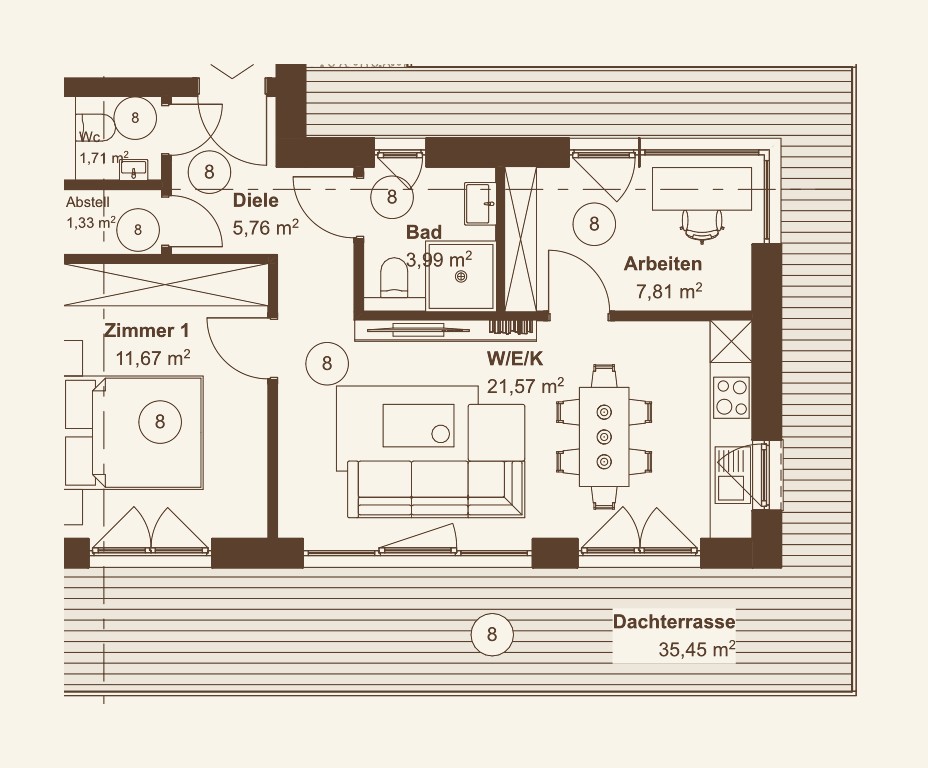 Byt 4+1 · 71 m² · Zeilheck 10, , Hessen - 3