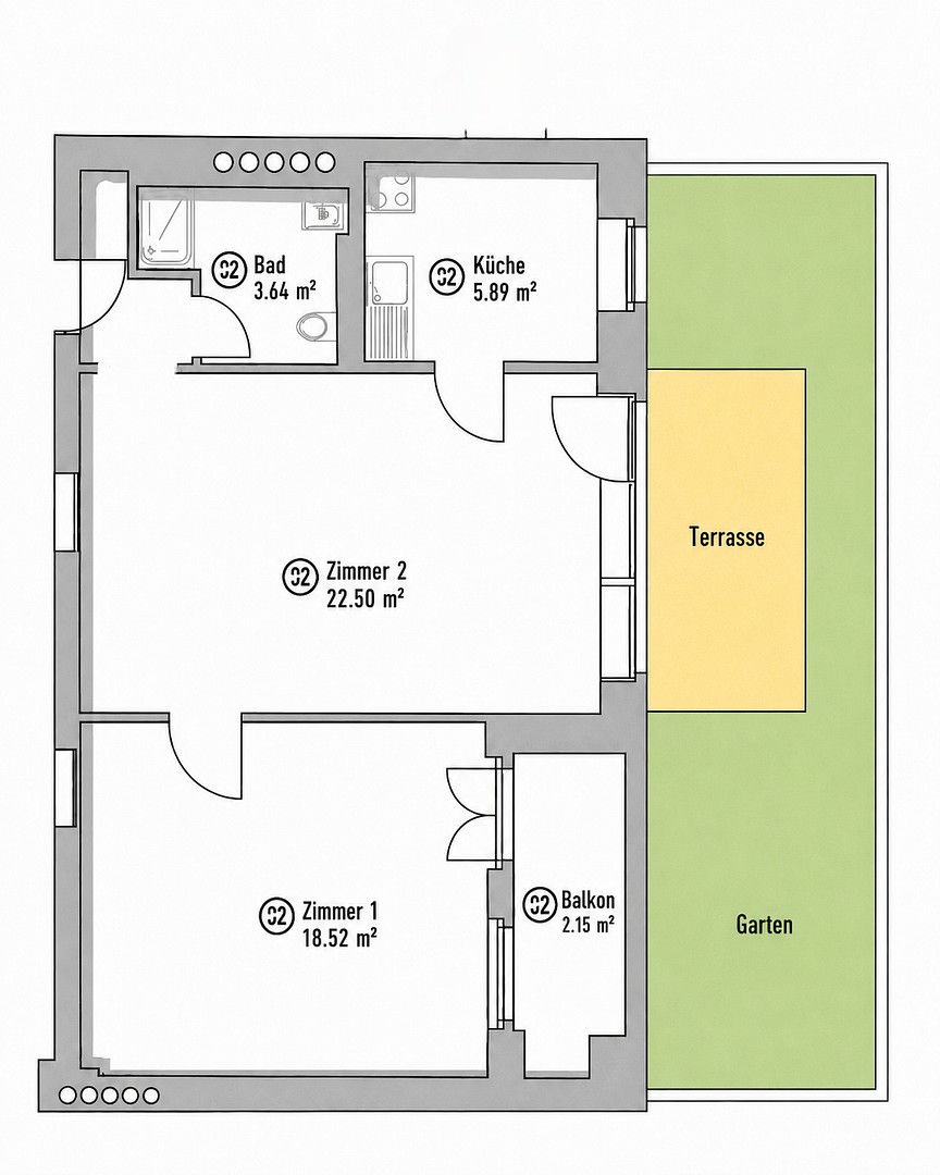 2+1, Berlin Pankow Berlin 13189, 55 m² - 2