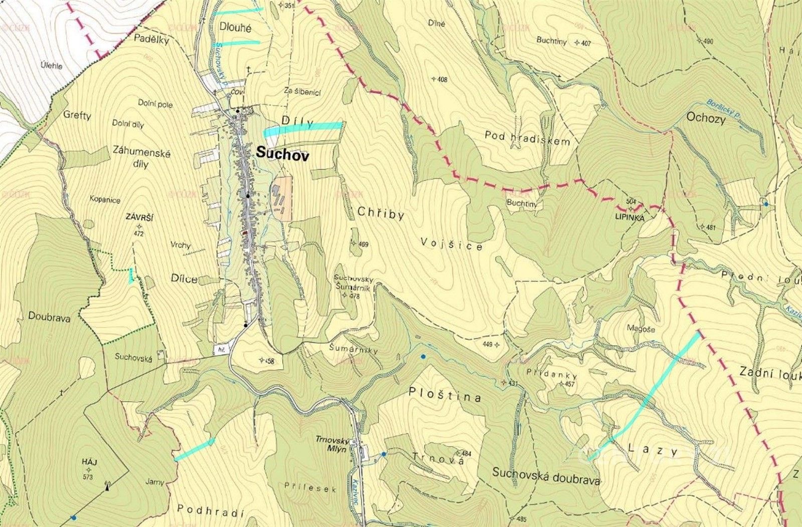 Zemědělské pozemky, Suchov