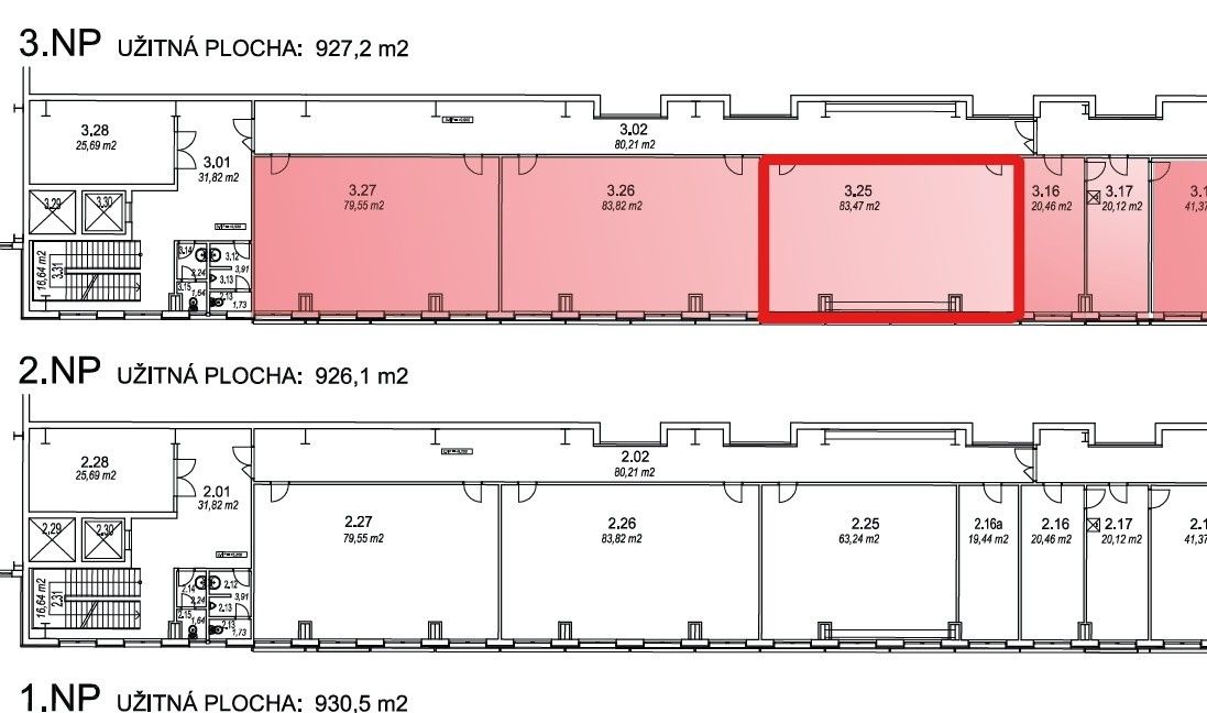 Pronájem kancelář - Ringhofferova, Praha, 83 m²
