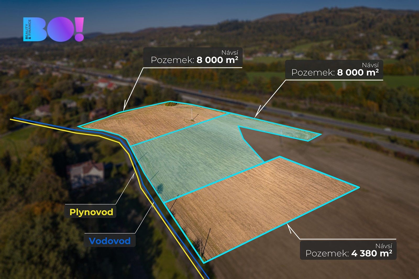 Komerční pozemky, Návsí, 8 000 m² - 2