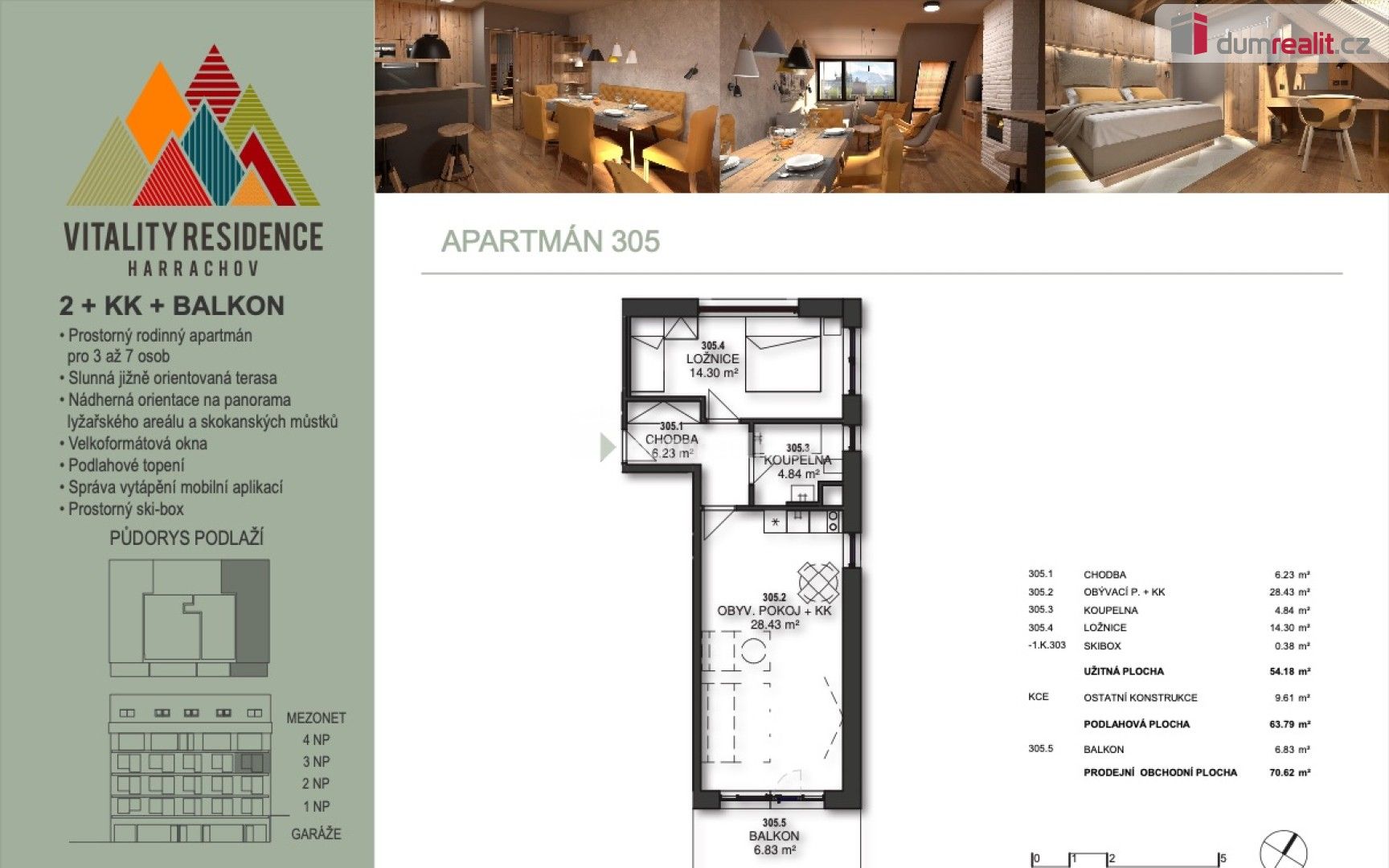 Prodej byt 2+kk - Nový Svět, Harrachov, 56 m²