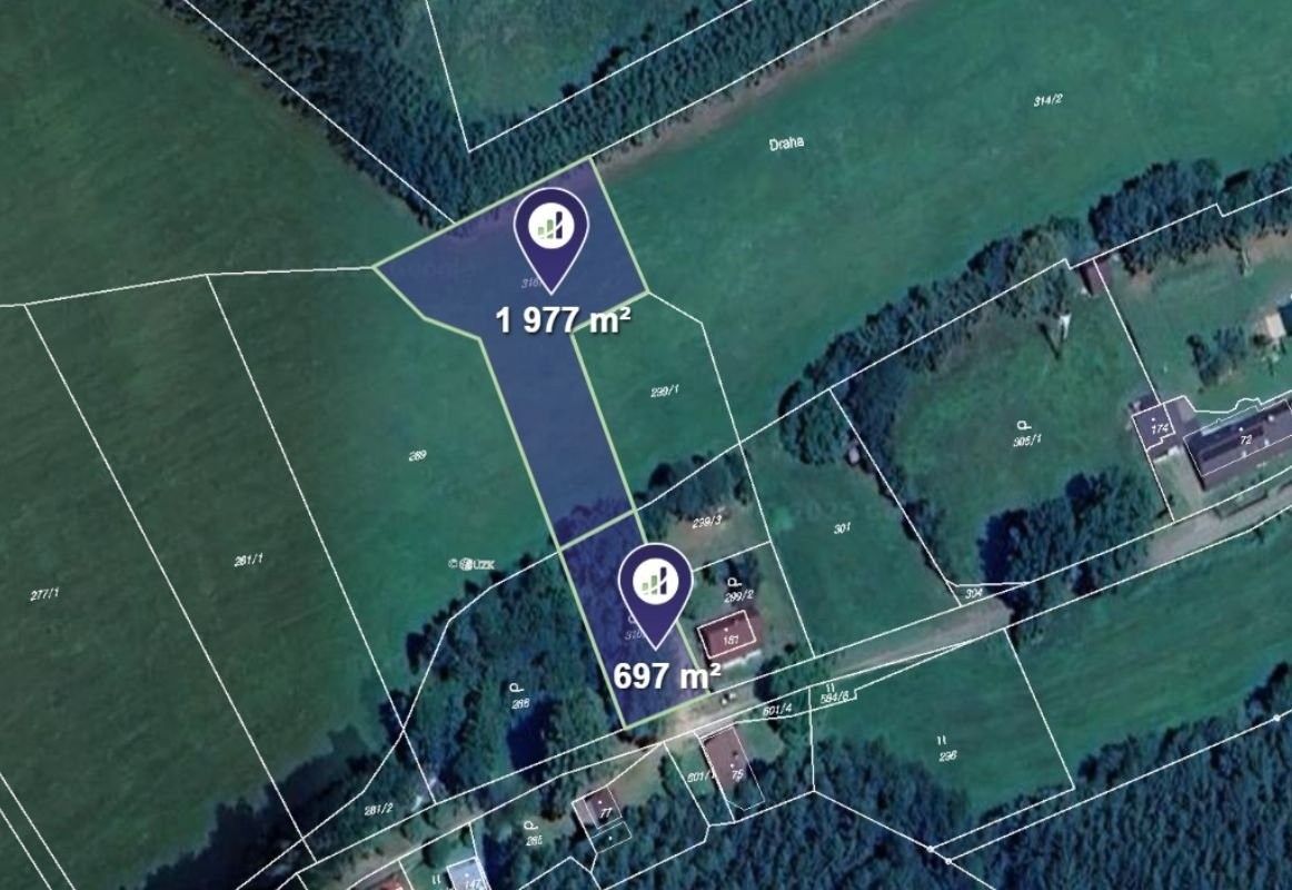 Zemědělské pozemky, Dlažov, 1 708 m²