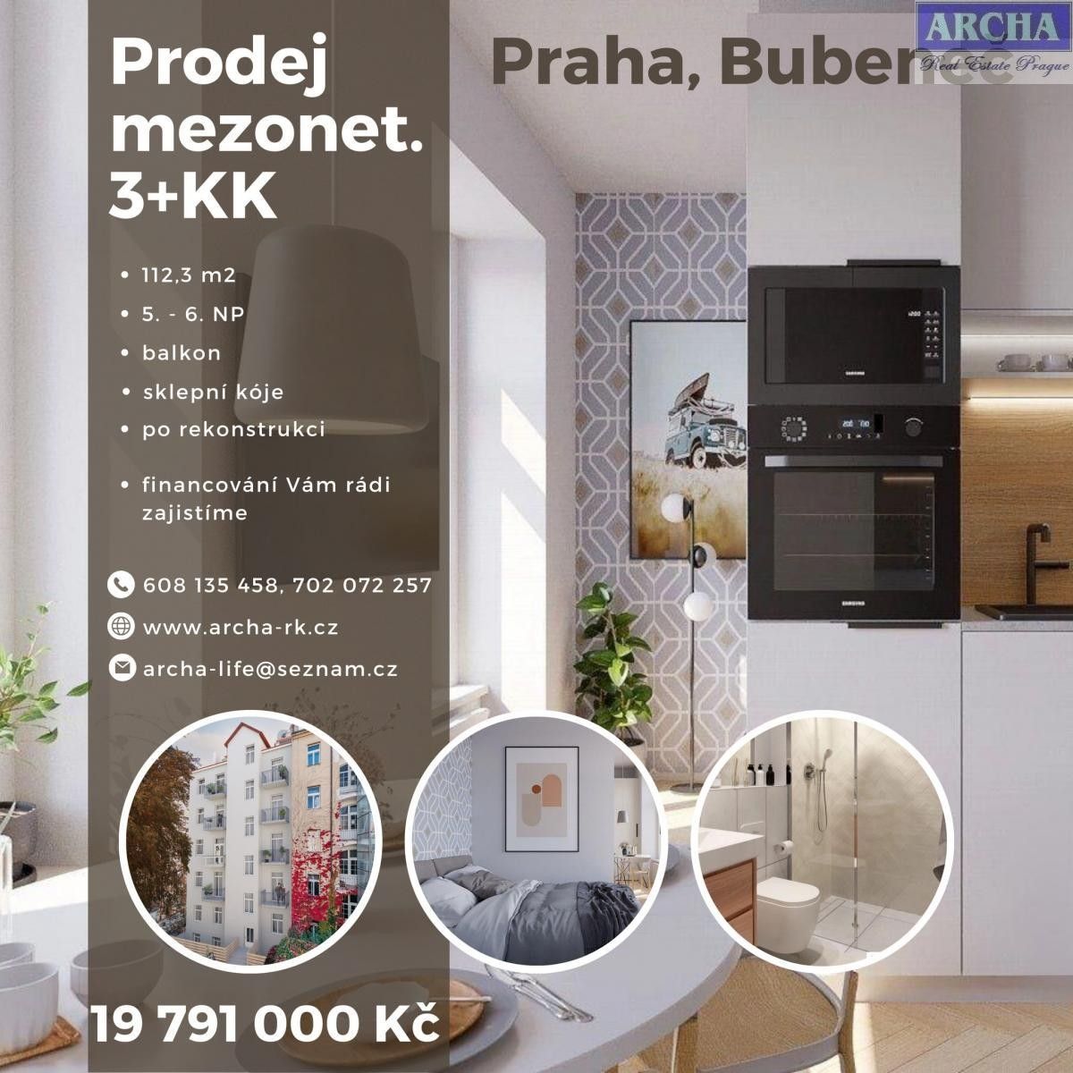 3+kk, Praha 7, Praha, 112 m²