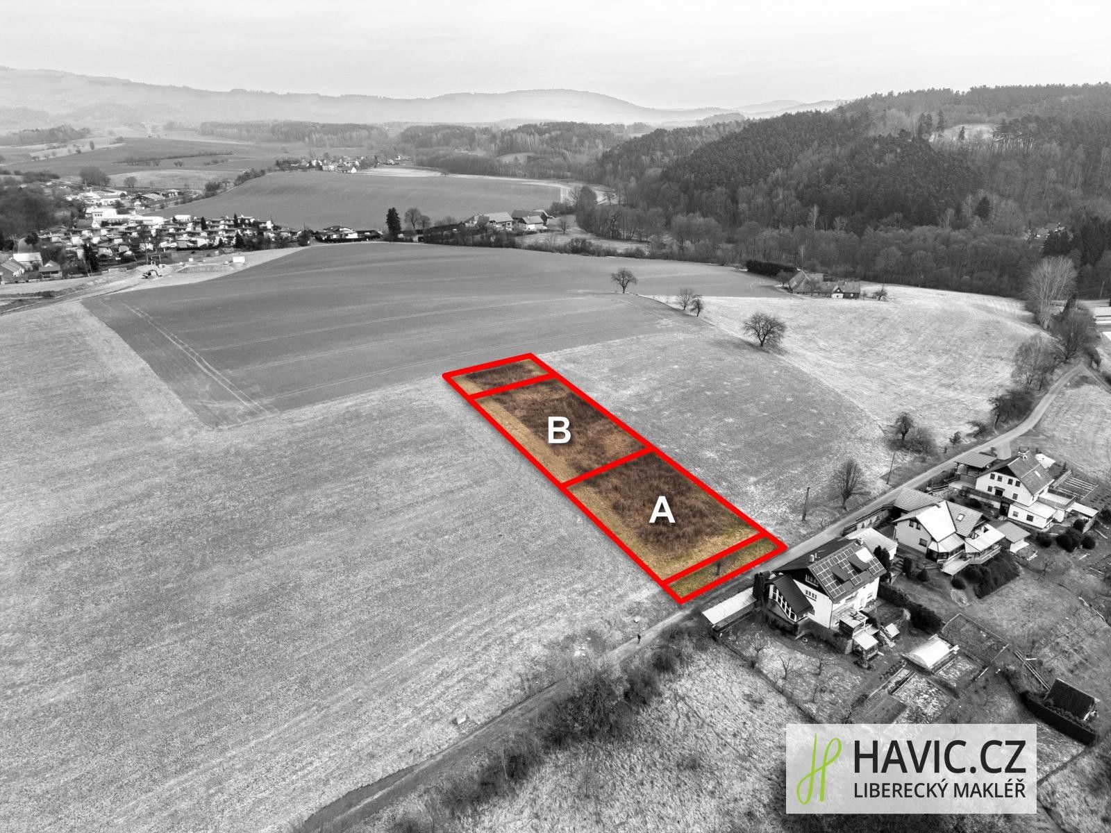 Pozemky pro bydlení, Na Zhůrách, Český Dub, 1 090 m²