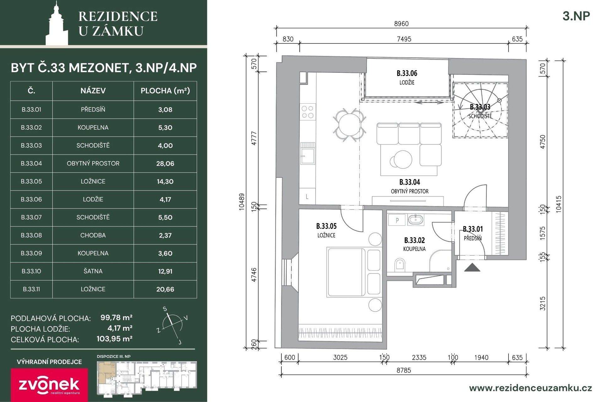 Byty, Horní náměstí 50, Vsetín, 103 m² - 2