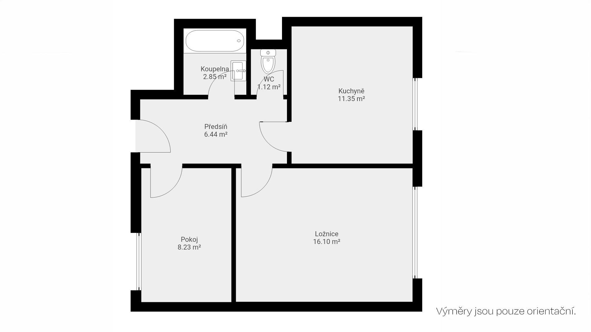 2+1, Horníkova, Brno, 45 m² - 2
