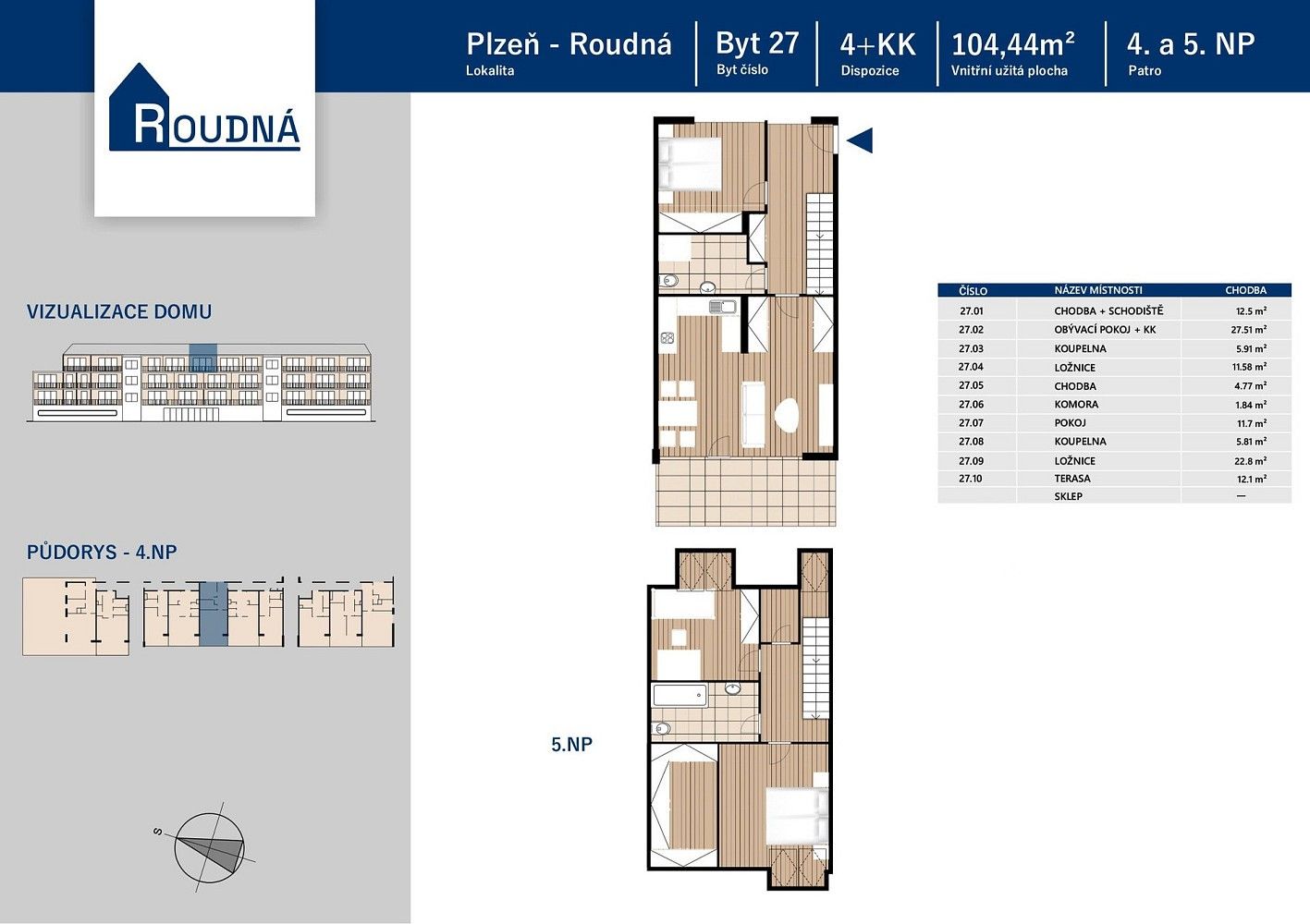 Byt 4+kk · 104 m² · Plzeň - Severní Předměstí, okres Plzeň-město, Plzeňský kraj - 4