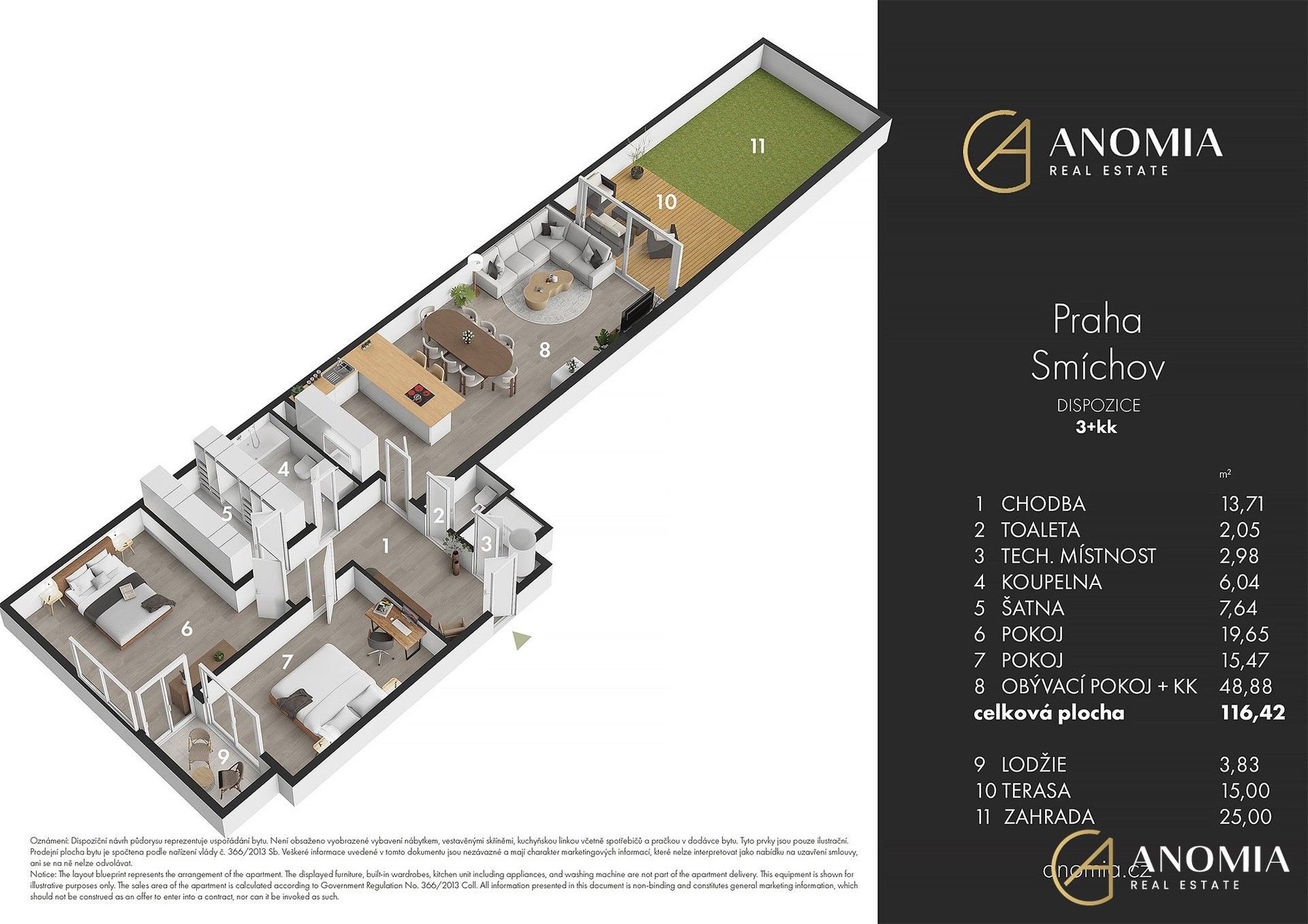 Prodej byt 3+kk - Zdíkovská, Praha Smíchov, 116 m² - 5