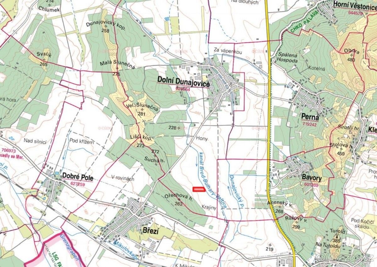 Prodej pozemek pro bydlení - Dolní Dunajovice, 691 85