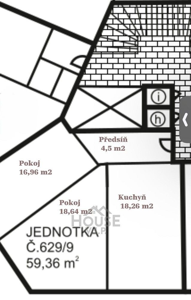 Byt 2+1 · 59 m² · Praha - Žižkov, okres Praha 3, Hlavní město Praha - 4