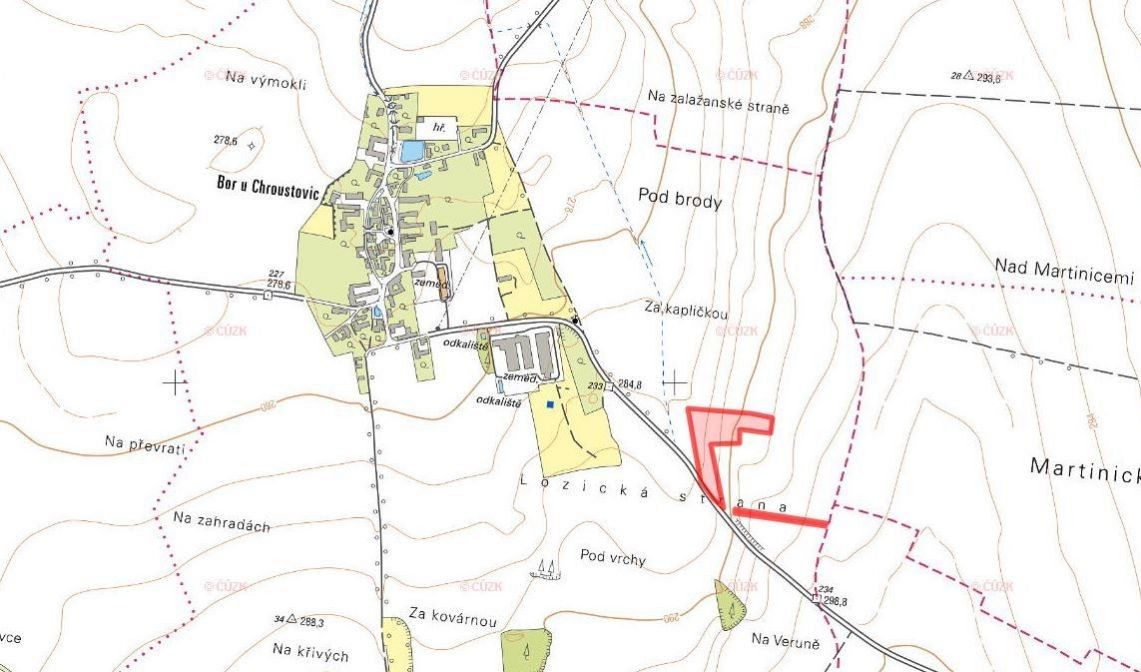 Prodej zemědělský pozemek - Bor u Chroustovic, Rosice