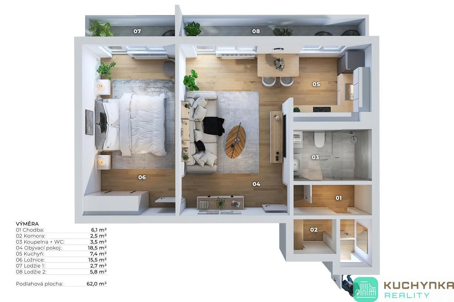 2+1, Osek, okres Teplice, Ústecký kraj, 63 m² - 2