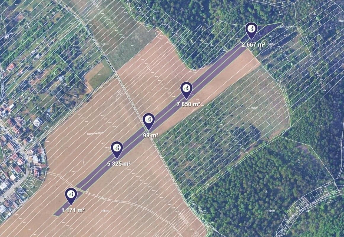 Lesy, Ořechov, 9 147 m²