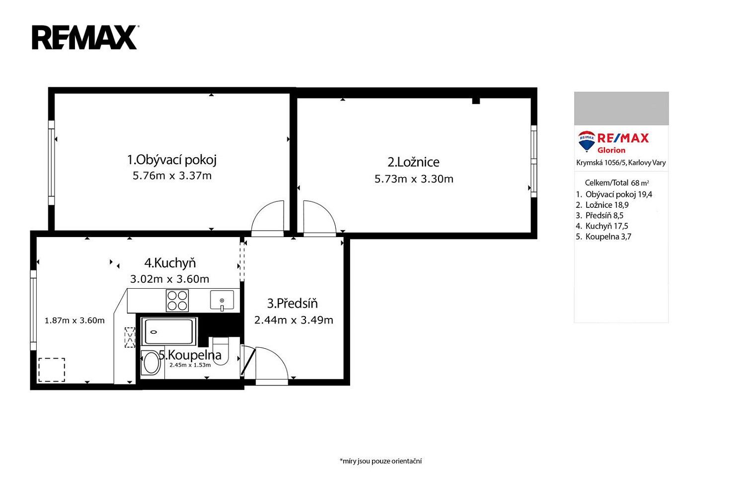 Byt 2+1 · 64 m² · Plešivecká, Karlovy Vary - Rybáře - 4