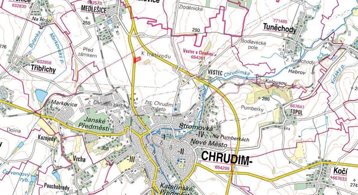 Prodej pozemek pro bydlení - Chrudim, 537 01