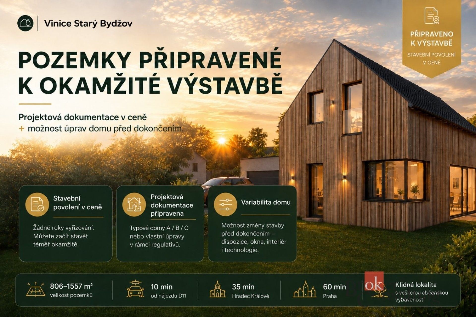 Pozemky pro bydlení, Starý Bydžov, 806 m² - 1
