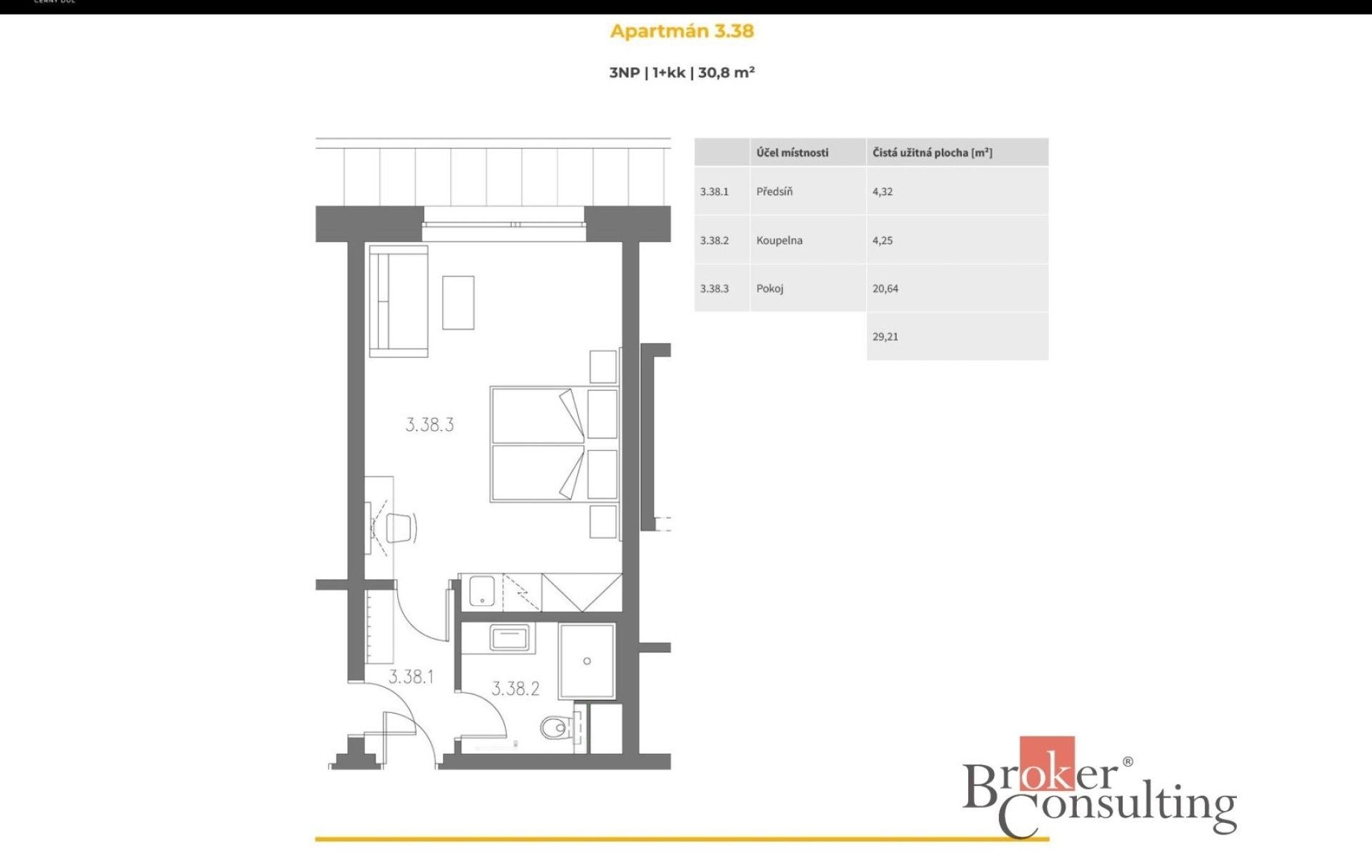 Byt 1+kk · 30 m² · Černý Důl - 4