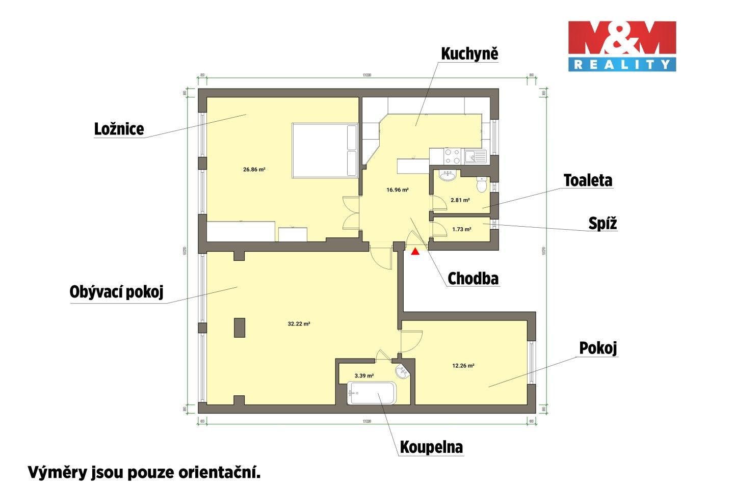 Byt 3+1 · 96 m² · Tři Sekery - 4