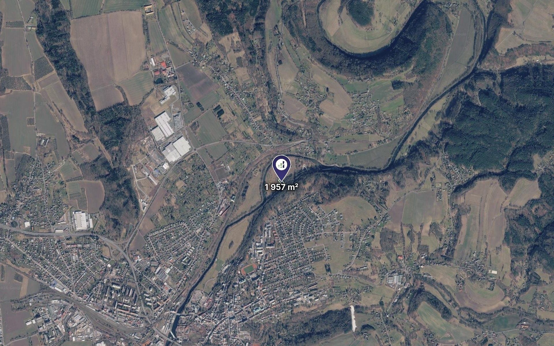Louky, Turnov, 1 957 m² - 2
