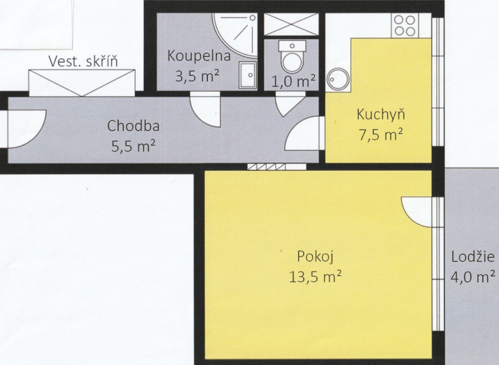 Pronájem byt 1+1 - Na Magistrále, Kolín - Kolín, Středočeský kraj, 35 m² - 1