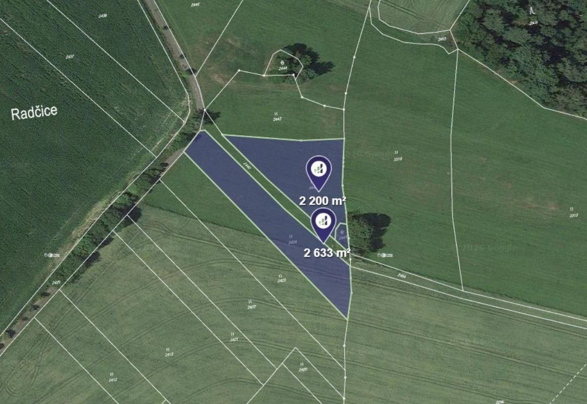 Louky, Radčice, 1 611 m²