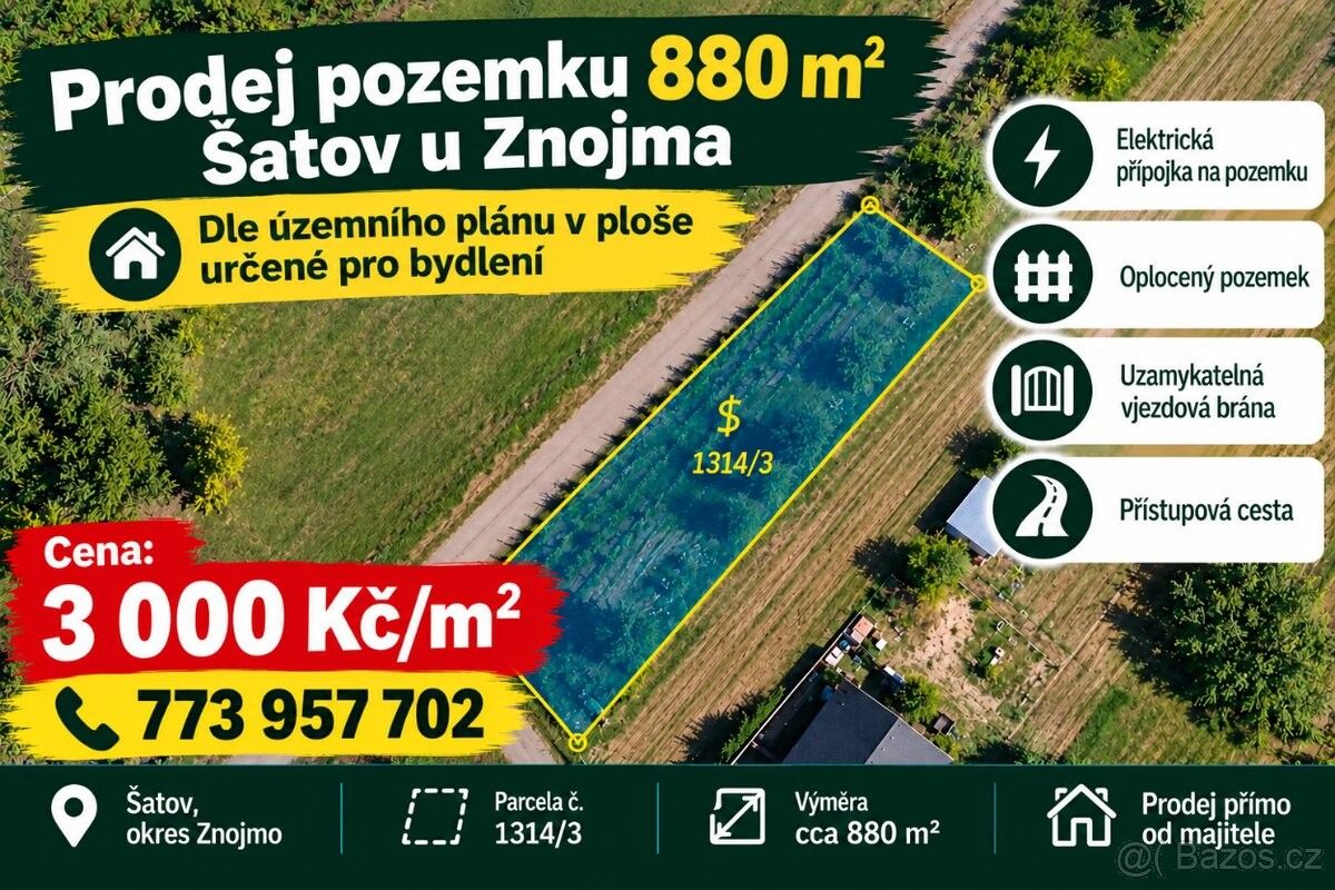 Pozemky pro bydlení, Šatov, 671 22