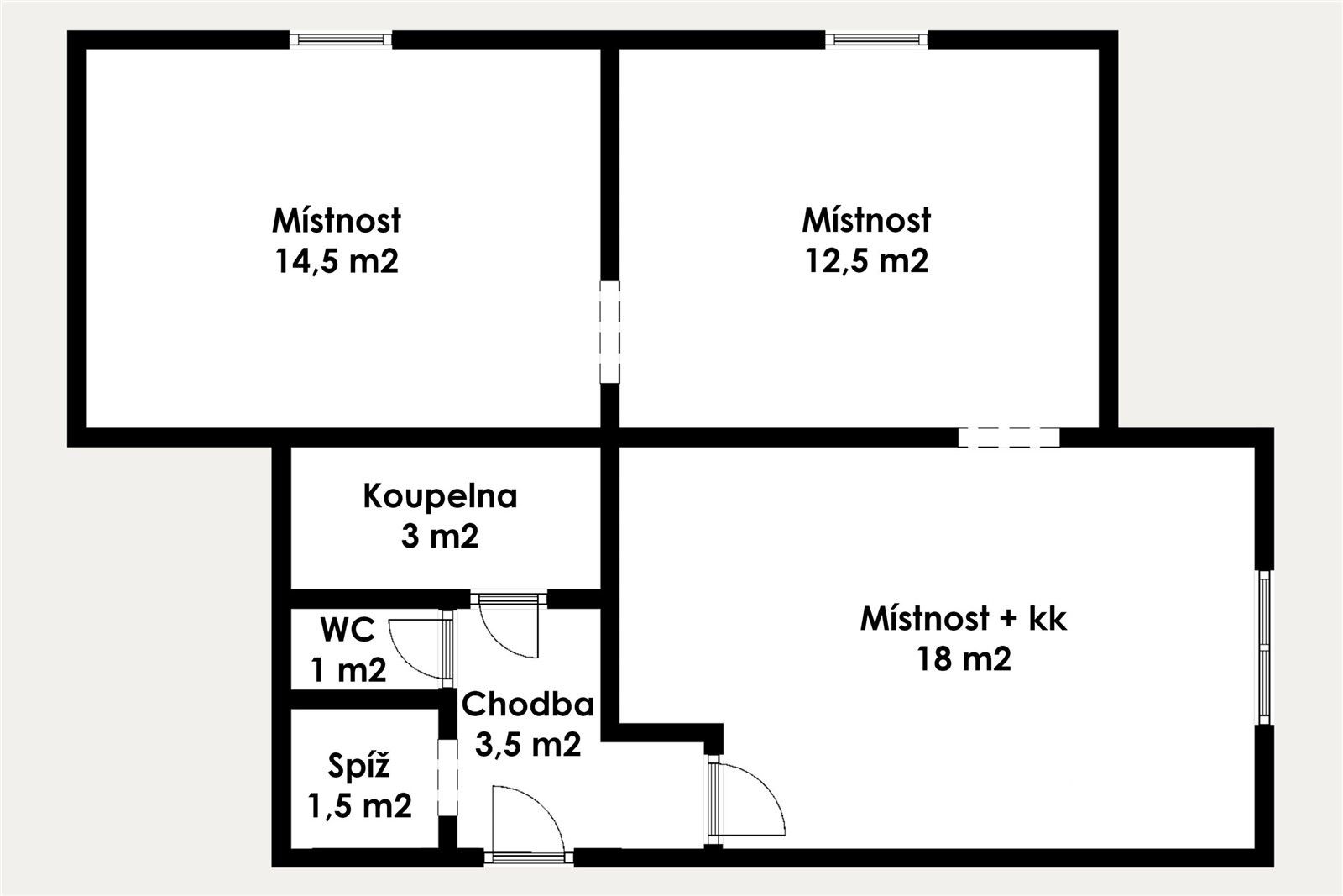 3+kk, Wolkerova  , Benešov nad Ploučnicí, 54 m² - 2