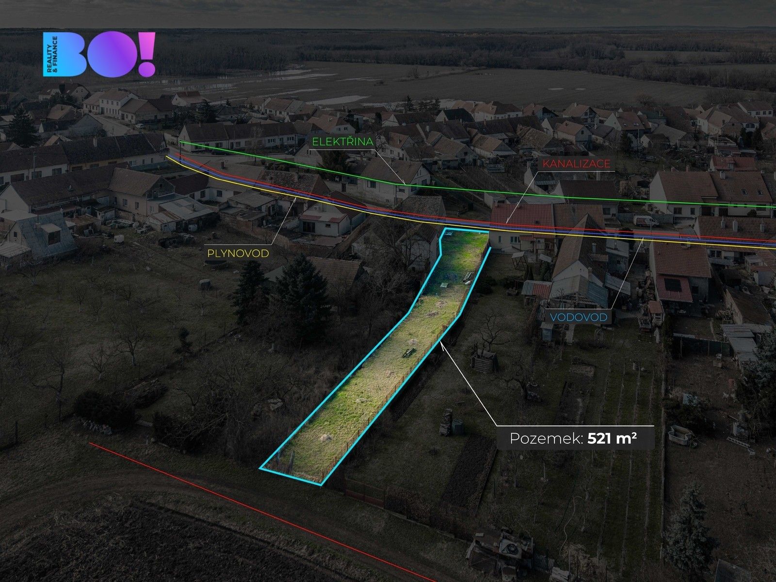 Pozemek pro bydlení · 521 m² · Pouzdřany - 4