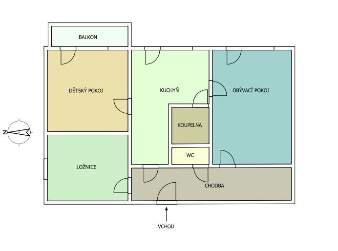 Prodej byt 3+1 - Náchodská, Dolní Předměstí, Trutnov, Česko, 69 m²
