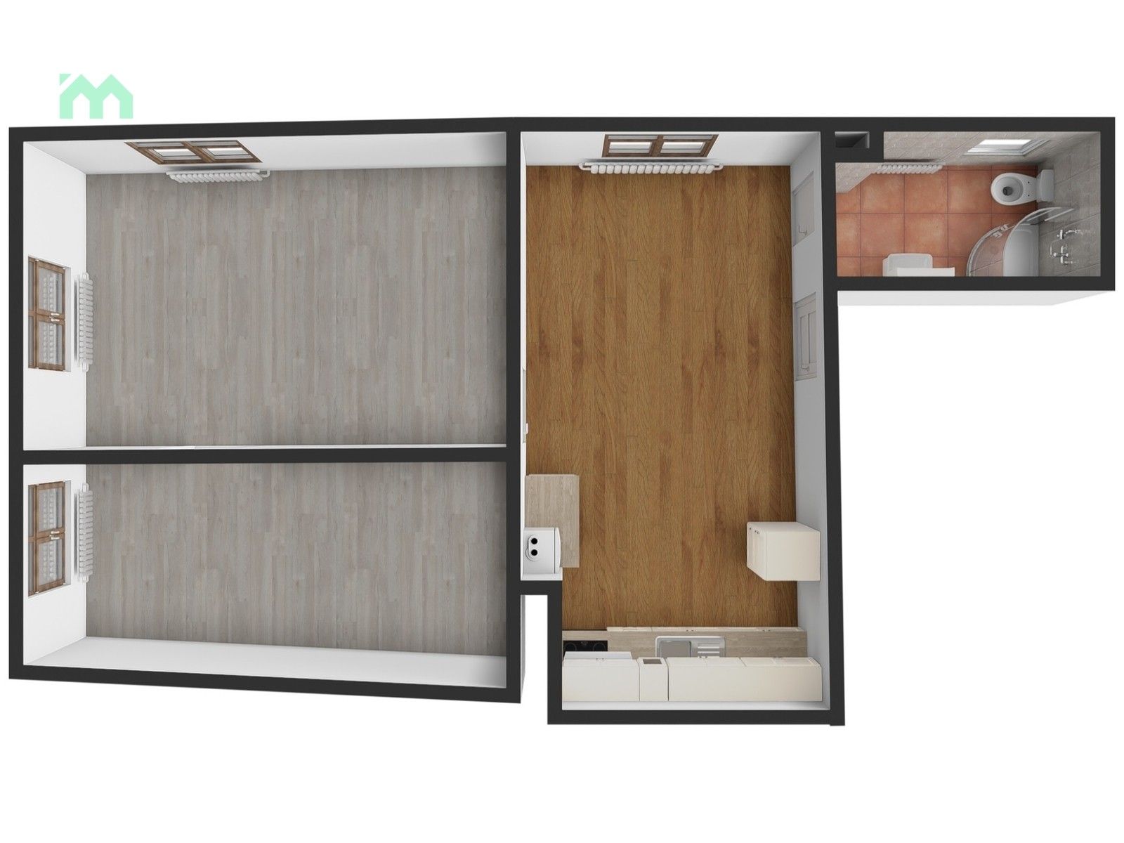 Pronájem byt 2+kk - náměstí T. G. Masaryka, Lipník nad Bečvou, 47 m²