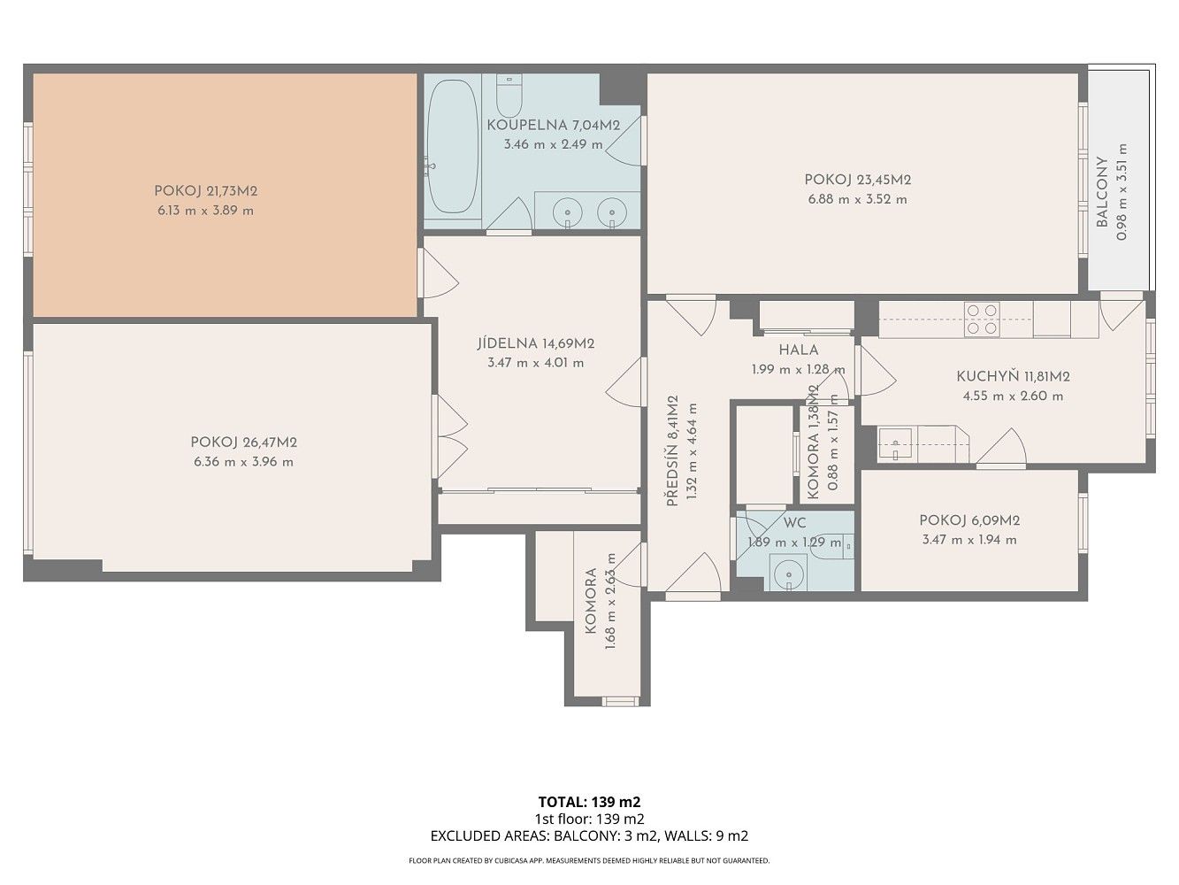 Byt 4+1 · 124 m² · Praha - Žižkov, okres Praha 3, Hlavní město Praha - 4