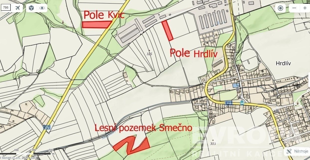 Zemědělské pozemky, Kvíc, Slaný