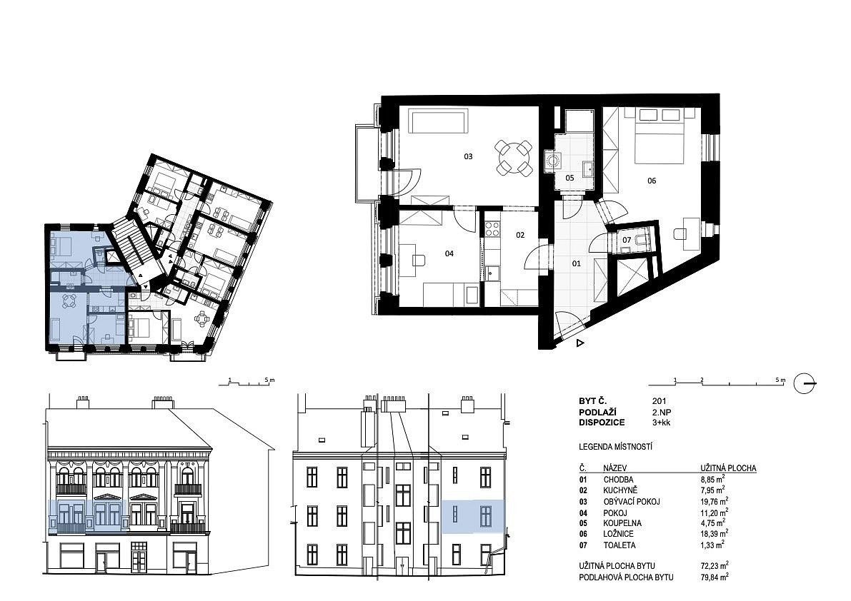 3+kk, Moskevská, Praha 10 - Vršovice, 72 m² - 1