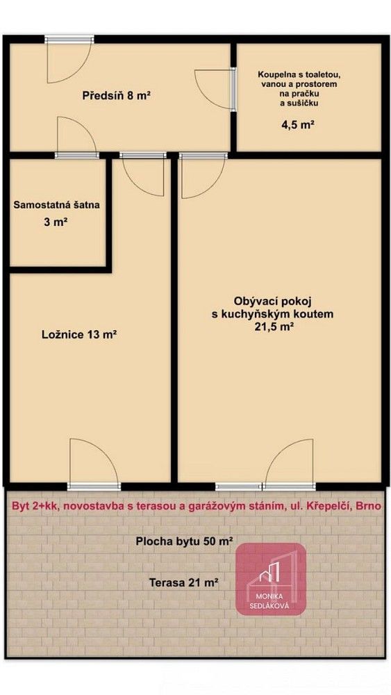 Byt 2+kk · 50 m² · Křepelčí, Brno - Žebětín - 4