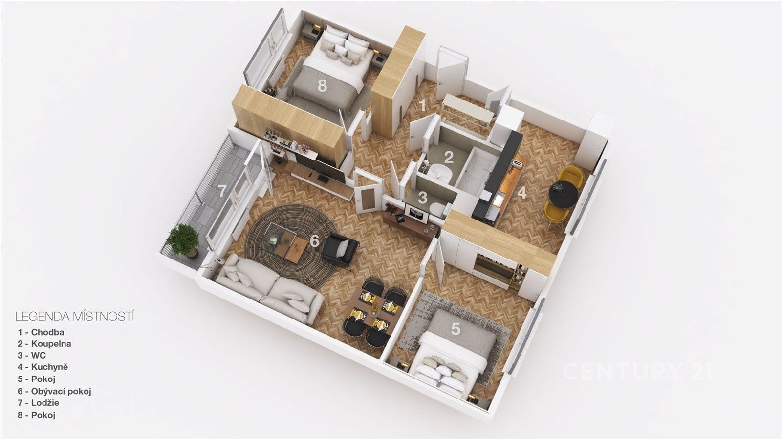 Prodej byt 3+1 - Aloisina výšina 638, Liberec XV-Starý Harcov, 70 m² - 2