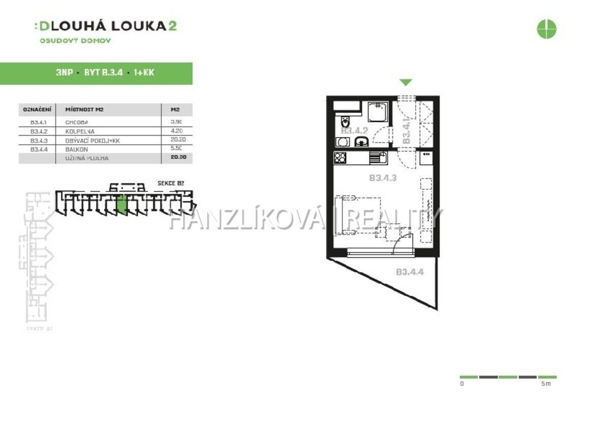 1+kk, Volejbalistů 1879, České Budějovice 2, 28 m² - 2